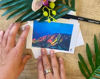 Kalalau Valley Postcard: Kaua'i Hawaii Nā Pali Coast Art