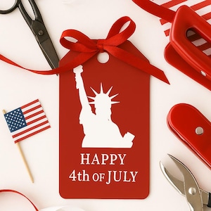Patriotic 4th of July Gift Tags: Statue of Liberty (Digital Download)