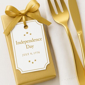 Printable 4th of July Gift Tags – Independence Day Tags – July 4, 1776 – Patriotic Party Favor Labels – Instant Download