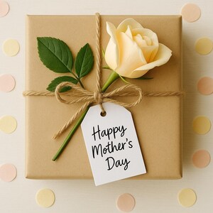 Etiquetas de presente editáveis para o Dia das Mães | Etiquetas de presente florais para impressão | Download instantâneo | Etiquetas com escrita à mão para buquês e presentes para o Dia das Mães