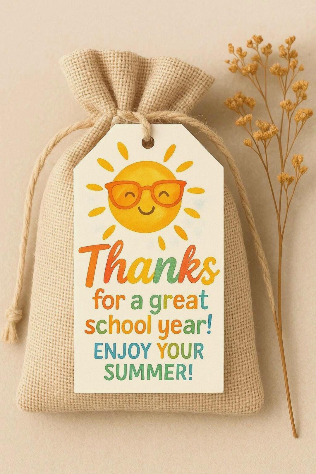 Printable End of School Year Gift Tags – Thanks for a Great School Year ...