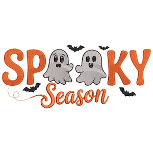 Spooky Season Ghost Embroidery Design, Halloween Ghost Embroidery File, Machine Embroidery Design, Spooky Embroidery File PES, EMB, HUS, Cnd