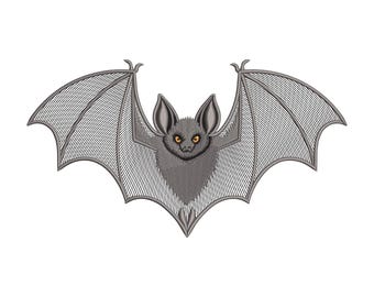 Gruselige Fledermaus Stickdatei, Maschinenstickerei, Instant Download