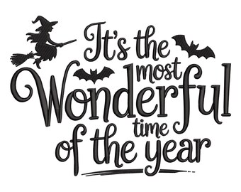 Witch and Bats Halloween Quote Embroidery Design, Funny Saying Machine Embroidery File