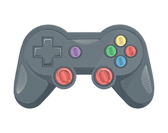 Game Controller Embroidery Design, Gaming Joystick Machine Embroidery File, Video Game Controller Pattern, Instant Download