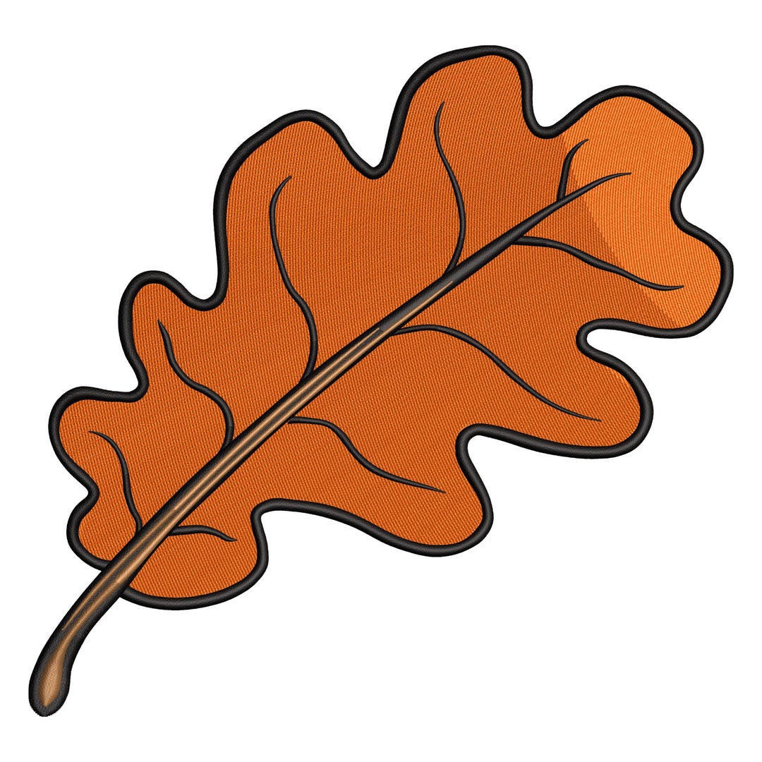 Autumn Oak Leaf Fall Embroidery Design, Thanksgiving Harvest Nature ...