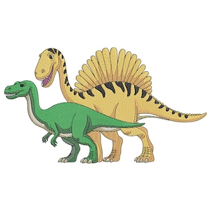 Cute Cartoon Dinosaurs Embroidery Design, T-Rex Machine Embroidery Design File, Dinosaur Embroidery Files, Dinosaurs Embroidery Design