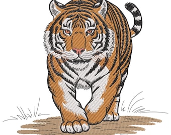 Realistic Tiger Embroidery Design, Tiger Head Machine Embroidery File, Colorful Tiger Embroidery Design, Animal Embroidery File