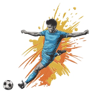 Fußball Kick, Stickdatei, Stickdatei, Stickdatei, Sport Stickdatei, Stickdatei, sofortiger Download