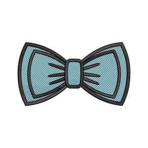 Peut inclure: Un nœud papillon bleu clair avec un motif texturé et un contour noir. Le nœud papillon a une forme classique avec un nœud central et des ailes symétriques. Le design est simple et élégant, adapté aux occasions formelles ou semi-formelles.