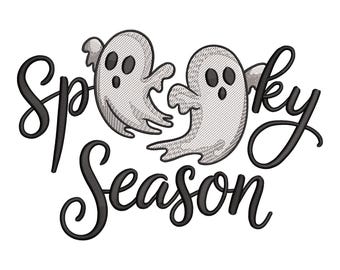 Spooky Season Ghost-borduurwerkontwerp, schattige Halloween-machineborduurwerk digitaal bestand, Instant Download