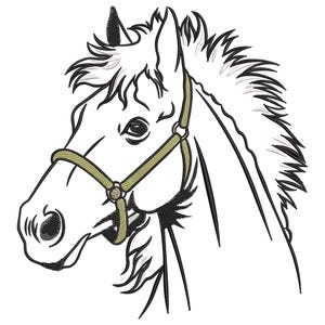 Horse Head Embroidery Design, Horse Machine Embroidery File, Horse Machine Embroidery File, Cute Horse Embroidery Design, Instant Download
