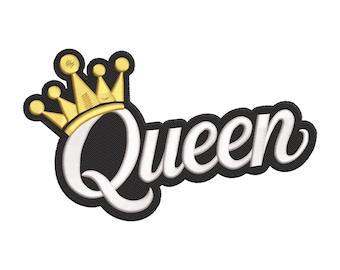Queen Crown Embroidery Design, Queen Machine Embroidery File, Royal Queen Embroidery, Instant Download