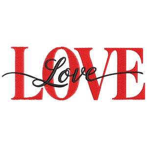 Love Word Art Embroidery Design, Love Hands Line Art Embroidery File, Machine Embroidery Design, Couple Love Embroidery Design, Valaintine