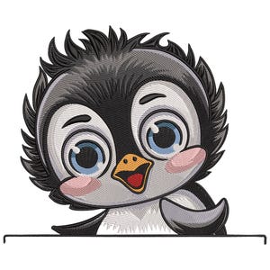 Cute Baby Penguin Embroidery Design, Mini Penguin Embroidery File, Machine Embroidery Design, Embroidery Machine File, Penguin Embroidery