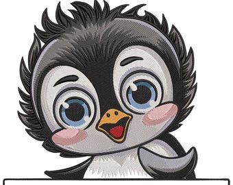 Cute Baby Penguin Embroidery Design, Mini Penguin Embroidery File, Machine Embroidery Design, Embroidery Machine File, Penguin Embroidery