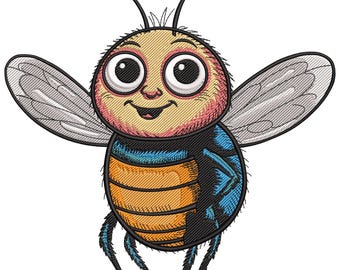 Cute Cartoon Bee Embroidery Design, Bee Machine Embroidery Design File, Little Bee Embroidery, Trendy Machine Embroidery File
