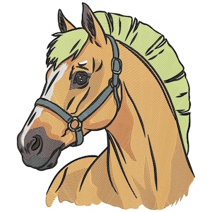 Horse Head Embroidery Design, Horse Silhouette Machine Embroidery File, Horse Machine Embroidery File, Majestic Animal Stitch Embroidery