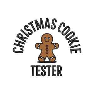 Broderidesign för julkaktestare, maskinbroderimönster för bakningstid, direktnedladdning