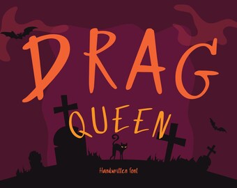 ドラッグ手書きフォント：不気味なハロウィーン書体（OTF、TTF）