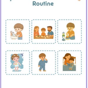 Baby Boys and Toddlers Routine Chart – Morning & Evening (stay at Home ...