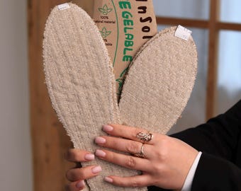 Plantillas de cáñamo para zapatos, almohadillas ecológicas para los pies, plantillas de fibra orgánica para zapatos, UkonoShop