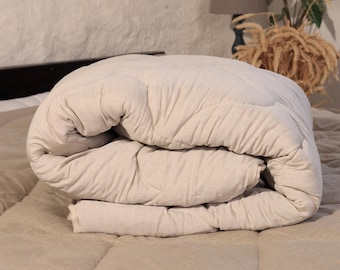 King Size Hemp Blanket | Organic Comforter & Eco Fiber Duvet Insert