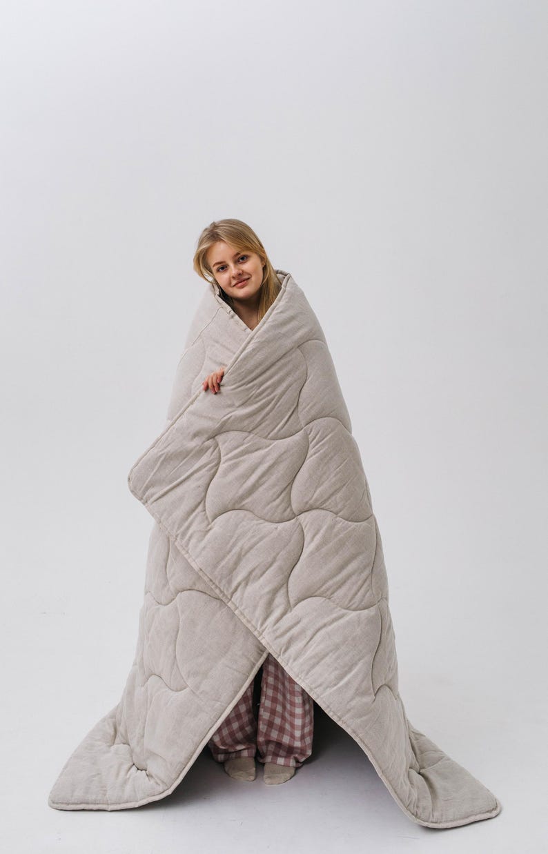 Organic Hemp Blanket King Size Hemp Comforter Weighted Blanket Natural Duvet Insert Sustainable Home