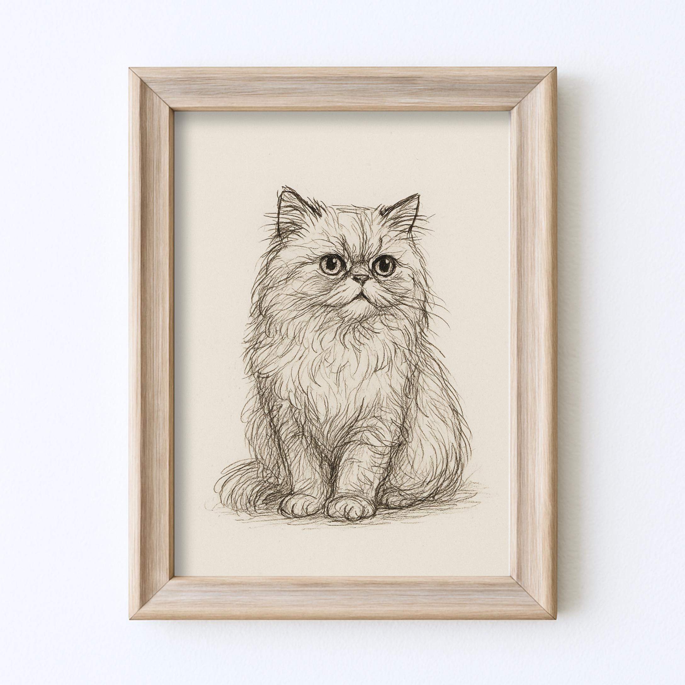 【直筆ペルシャネコ原画】作者サイン入り　貴重な肉筆画です！ 直筆ペルシャネコ原画】作者サイン入り 貴重な肉筆画です！