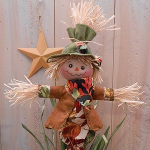 Primitive Raggedy PDF e- Pattern # 119 Harvest Scarecrow Doll Autumn Fall Cloth Art Sewing Craft DIY Home Decor Project