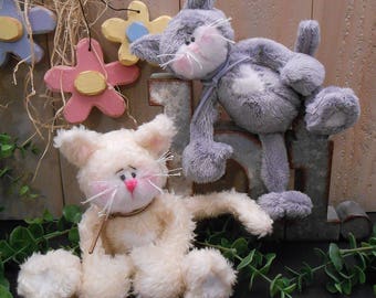 PDF Pattern Farmhouse Feline Kitty Cat Cloth Doll Sewing Craft Raggedy Primitive Folk Art E-Pattern #106 DIY Hobby