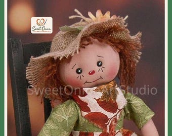 Primitive Raggedy Scarecrow Ann Doll PDF Sewing Pattern, Fall Harvest Autumn Decor, Country Farmhouse Craft E-Pattern