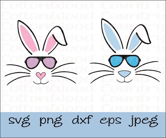 Download Bunny W Glasses Svg Aviator Glasses Svg Easter Bunny Svg Etsy