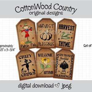 Primitive Tags, Fall Tags, Primitive Decor, Farmhouse Decor, Farmhouse Labels, Folk Art Tags