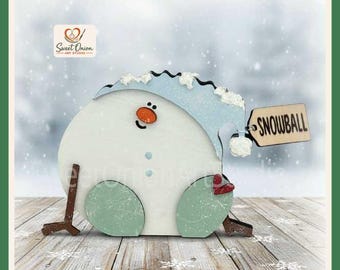 Snowman Laser Cut File, Christmas Shelf Sitter SVG, Glowforge Holiday Decor, Tiered Tray Wood Craft, Winter Snowflake Design