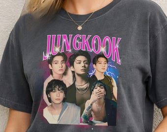 Jungkook T-Shirt, BTS Fan Gift, BTS Tee, Jungkook Concert Merch, Kpop Jungkook Graphic Tee, ARMY Aesthetic Apparel, Unisex Korean Pop Shirt