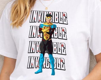Invincible Inspired Shirt, Mark Grayson Tee, Vintage Superhero Shirt, Omni Man Style Graphic Tee, Comic Fan Gift, Relaxed Unisex Tee