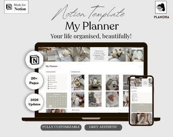 My Planner Notion Template Notion Life Planner Dashboard Notion Planner Aesthetic Digital Planner Budget Tracker Productivity Template