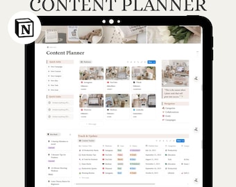 Notion Social Media Content Planner for Creators (Digital Download)