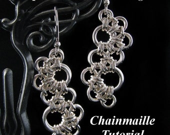 Chainmaille Tutorial for Japanese Wave Earrings PDF Instructions Only