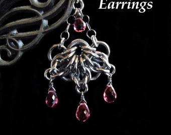 Chainmail Tutorial for Celtic Fan Earrings PDF Instructions Only