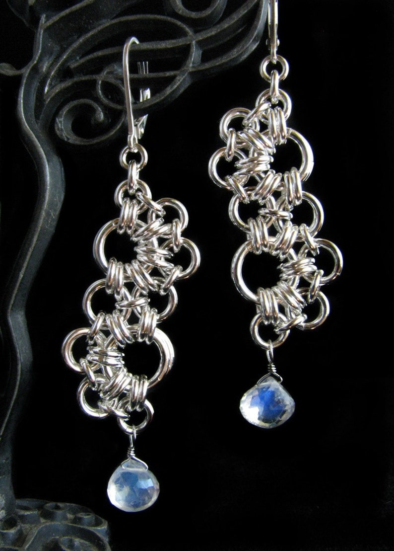 Chainmaille Tutorial for Japanese Wave Earrings PDF Instructions Only image 2