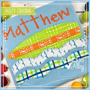 Blanket Stitch Surfboard Designs with Waves - Vintage, Quick Stitch - Emrbodiery and Applique Digital Design