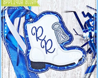 In the Hoop Bag Tag Majorette Boot - Digital Embroidery/ Applique Design - SKUAAEH8776