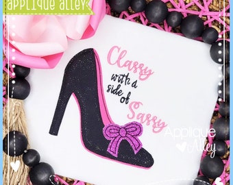 Vintage High Heel Show with Toe Bow   - Quick Stitch - Embroidery Digital Design for Boys and Girls - SKU AAEH7973