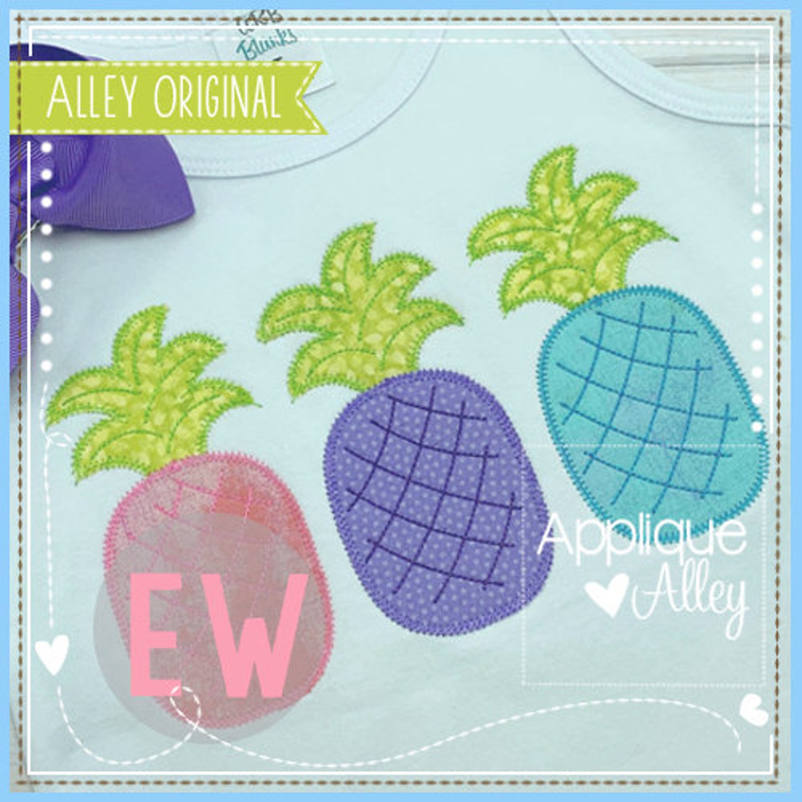 Zig Zag Pineapple Print Round Rug