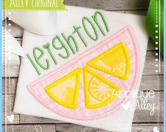 Dotted Lemon Lime - Applique Embroidery Digital Design