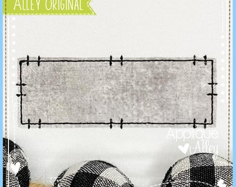 May include: A black and white checkered fabric rectangle with a stitched border. The fabric is textured and has a subtle sheen. The rectangle is on a white background. The text "Applique Alley" is visible in the lower right corner.