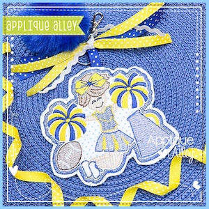 Bag Tag Sketchy Scratchy Junie Cheerleader - Digital Design for use with Embroidery Machine - SKUAAEH