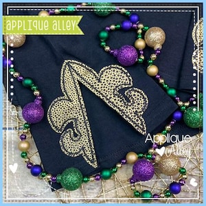 Farmhouse Stitch Split Fleur De Lis - Arquivos digitais para máquinas de bordar com download instantâneo - SKU8417AAEH